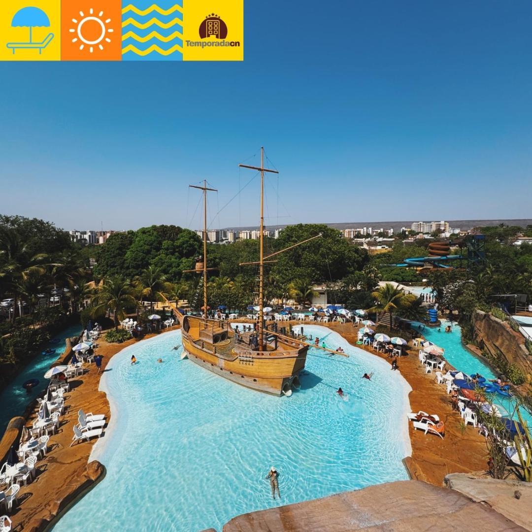 الشقق الفندقية كلدس نوفاسفي  Piazza Com Acesso Ao Acqua Park - Gustavo المظهر الخارجي الصورة