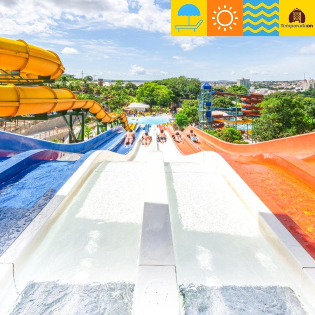 الشقق الفندقية كلدس نوفاسفي  Piazza Com Acesso Ao Acqua Park - Gustavo المظهر الخارجي الصورة
